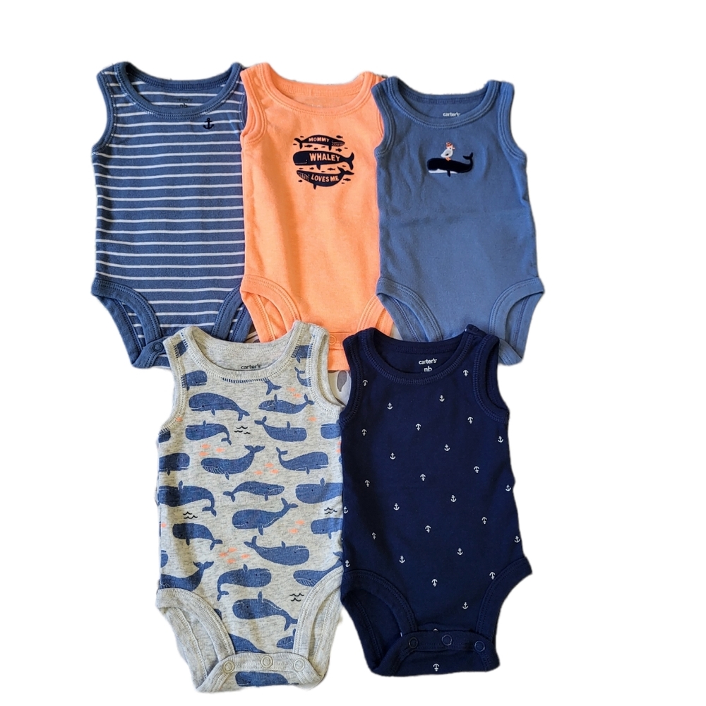 Carter's tank-top onsies NB
